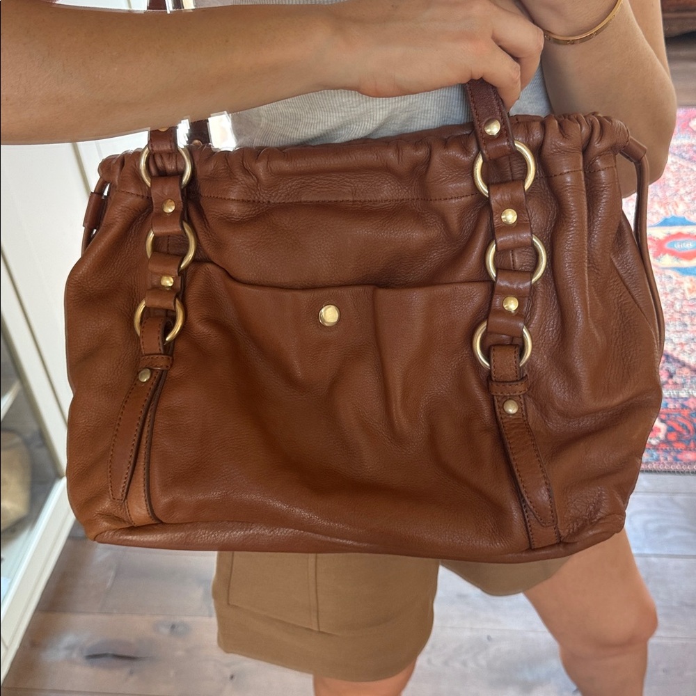 J. Crew Tan Leather Shoulder Bag 100% leather - Picture 5 of 12